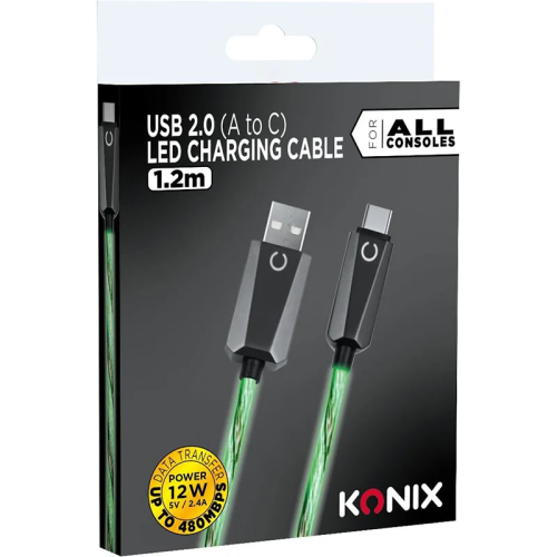 Câble LED Konix USB-A vers C-USB