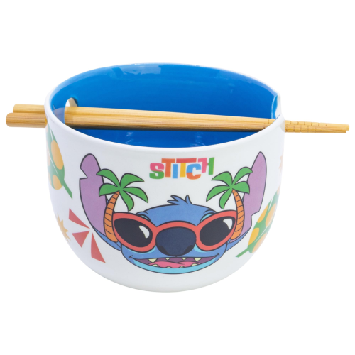 Bol à Ramens Stitch Tropical Avec Baguettes 450ml