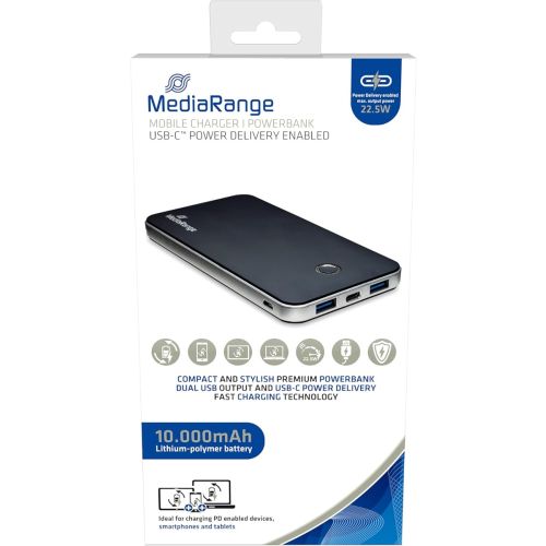 Power Bank MediaRange USB-C-Autres-Noir