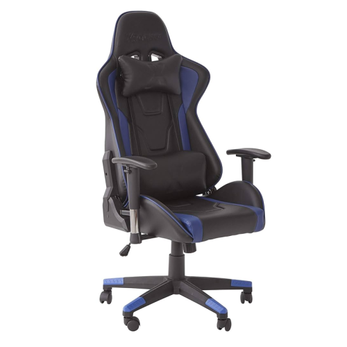 Chaise de Gaming X Rocker Bravo PC Office Bleu et Noir