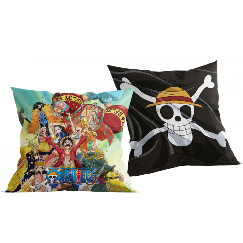 Coussin Double Face One Piece Luffy et son Équipage