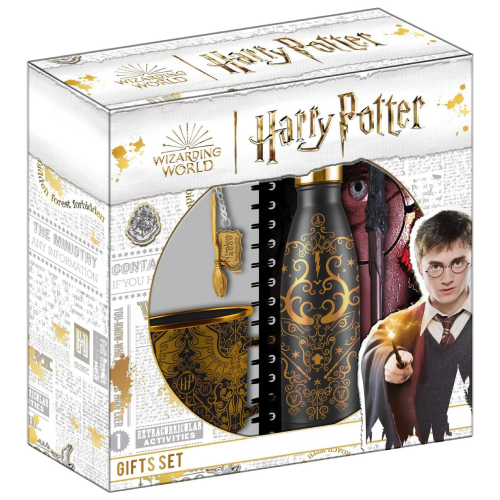 Coffret Cadeau Harry Potter Bouteille, Mug, Carnet, Stylo et Porte-clés