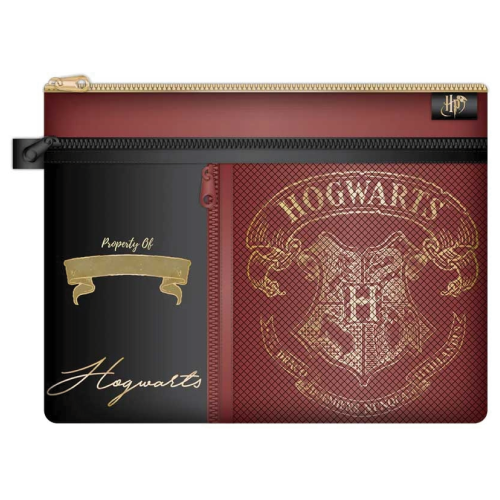Pochette d'Étude Multipoches Personnalisable Harry Potter Blason de Poudlard