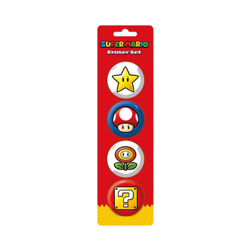 Set de 4 Gommes Nintendo Super Mario