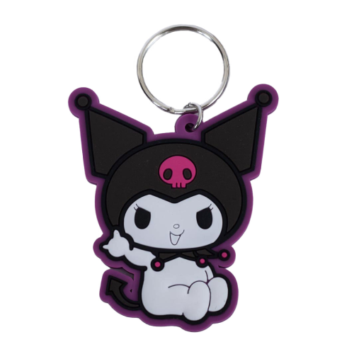 Porte-clés en Caoutchouc Kuromi Violet