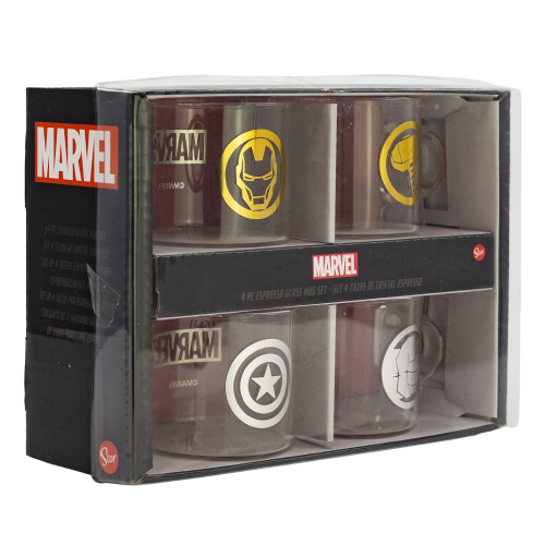 Set de 4 Verres à Expresso Marvel