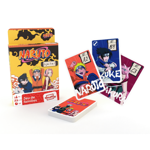 Jeu de Cartes Naruto 3 en 1 Shuffle