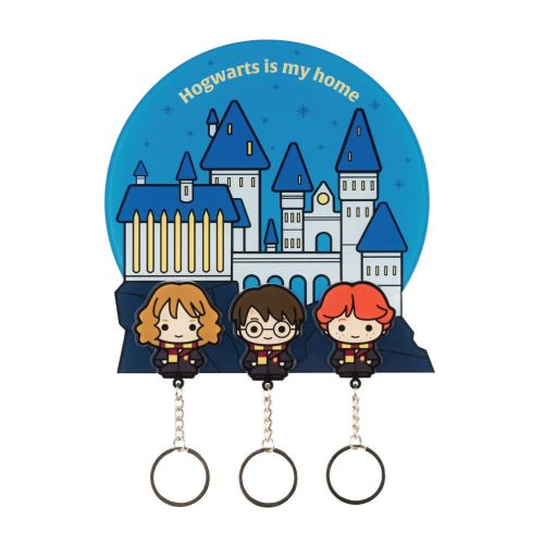 Support mural clés Harry Potter 3 porte-clés