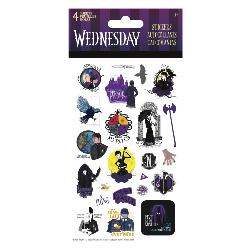 Set de Stickers Mercredi Addams Académie Nevermore