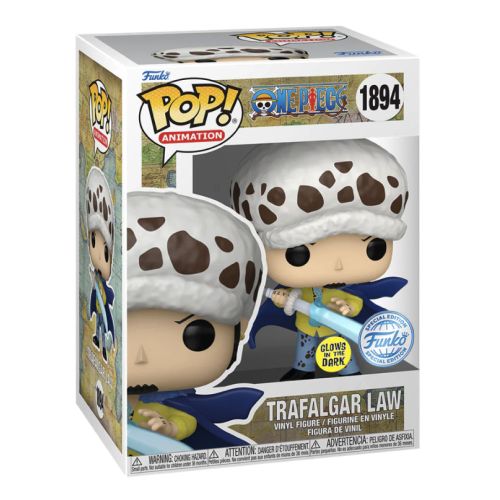 Figurine Funko Pop! One Piece Law Avec Blue Anesthesia GitD 1894