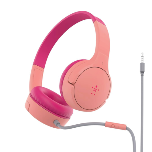 Casque audio filaire Belkin SoundForm Inspire pour enfants Rose