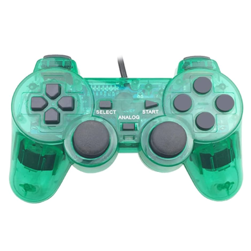 Manette Officielle DualShock Vert Transparent PS1