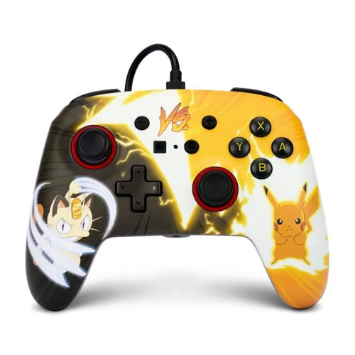 Manette Filaire PowerA Pikachu vs Meowth Nintendo Switch