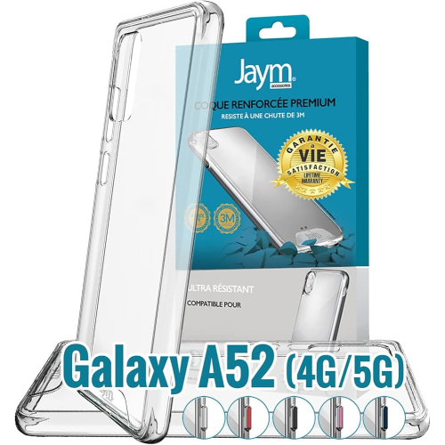 Pack Jaym Coque + Verre Trempé pour Samsung Galaxy A52