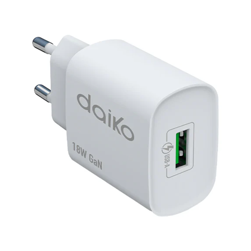 Chargeur Daiko USB-A-18W-Blanc