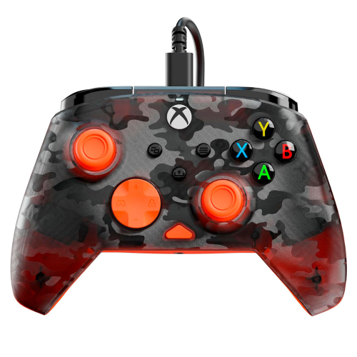Manette Filaire PDP Rematch Ghost Camo Noire et Orange Xbox Series